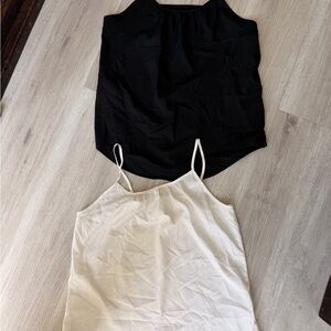 Faded Glory Black and White Women's Camisole Tank Tops